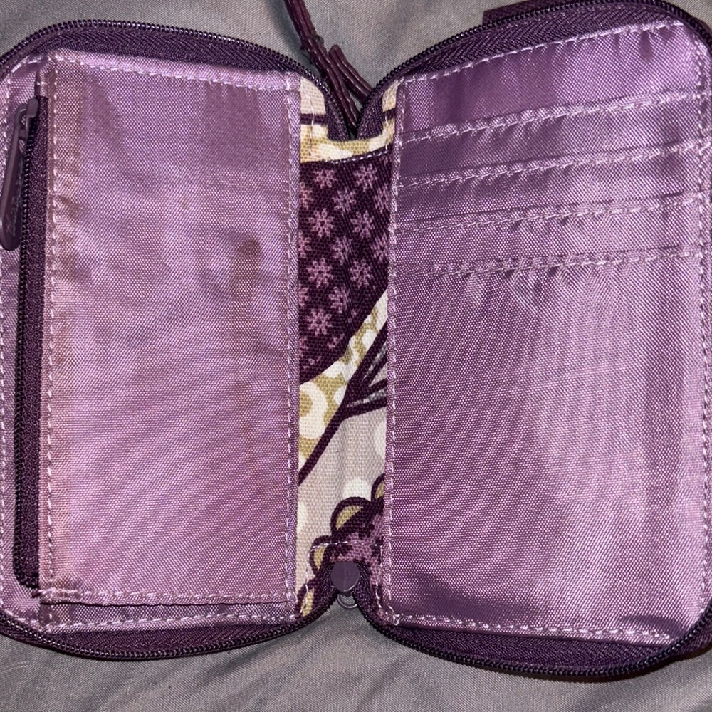 Thirty-One Purple and Cream Wristlet - Picture 3 of 4